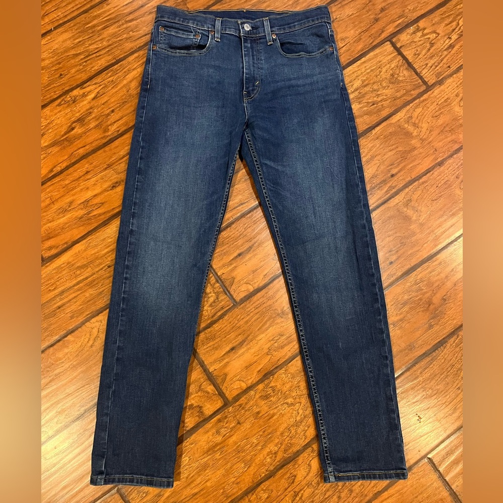 Levis 502 jeans men’s 32x32 Slim Tapered blue stretch comfort casual nice!